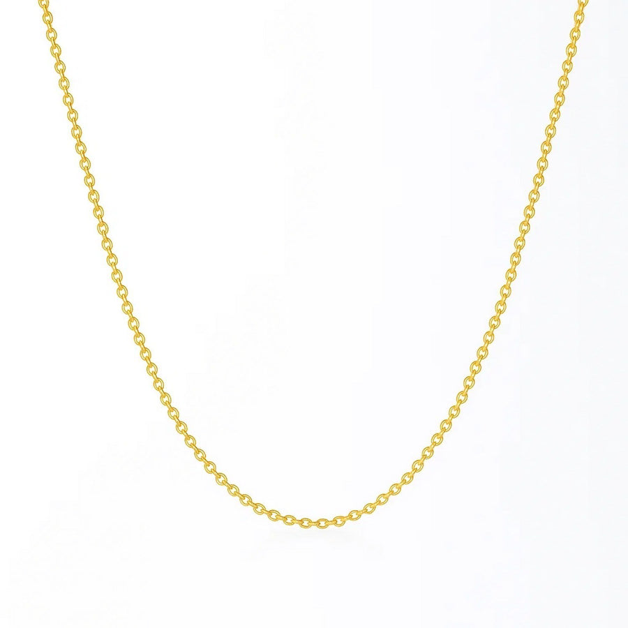 14k Yellow Gold Round Cable Link Chain (2.6 mm)