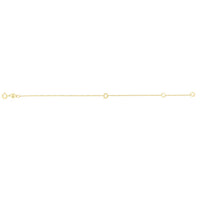 14K Yellow Gold Mini Initial D Bracelet