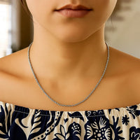 14k White Gold Light Rope Chain (2.00 mm)