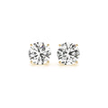 14K yellow gold ring with round diamond stones totaling 4 ct