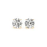 4 cttw Certified IGI Lab Grown Round Diamond Earrings 14k Yellow Gold (G/VS2) thumbnail 1