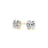 4 cttw Certified IGI Lab Grown Round Diamond Earrings 14k Yellow Gold (G/VS2) thumbnail 3