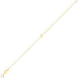 14K Yellow Gold Mini Initial F Bracelet thumbnail 1