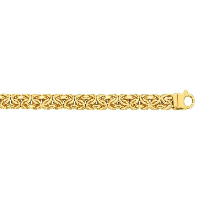 14k Yellow Gold Byzantine Motif Chain Necklace