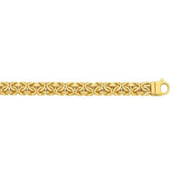 14k Yellow Gold Byzantine Motif Chain Necklace