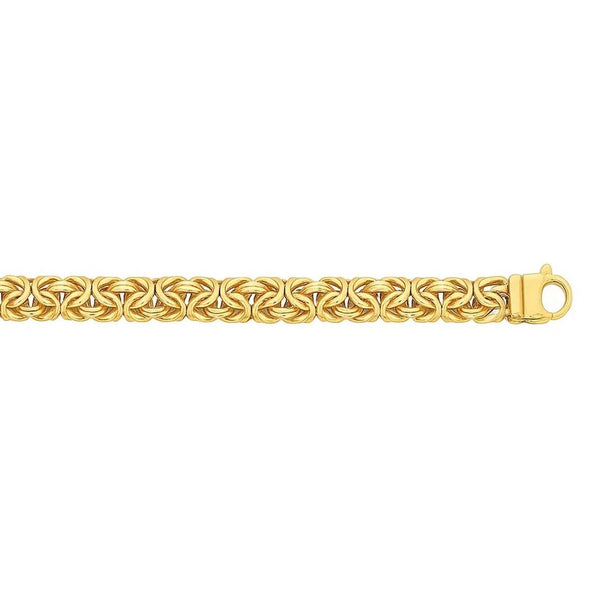 14k Yellow Gold Byzantine Motif Chain Necklace