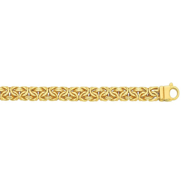 14k Yellow Gold Byzantine Motif Chain Necklace
