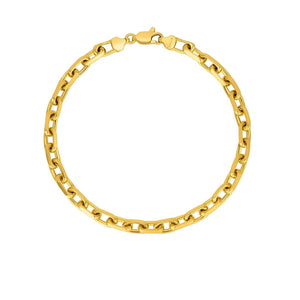 14k Yellow Gold French Cable Chain Bracelet  (4.80 mm)