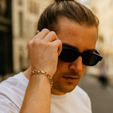 14k Yellow Gold French Cable Chain Bracelet  (4.80 mm) thumbnail 3