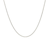 10k White Gold Oval Cable Link Chain (0.97 mm) thumbnail 2