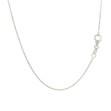 10k White Gold Oval Cable Link Chain (0.97 mm) thumbnail 3