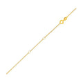 Yellow gold cable chain with diamond-cut faceted links and double extendable clasp