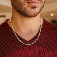 Ice Barrel Chain in 14k Yellow Gold (4.25 mm)