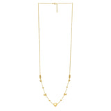 14k Yellow Gold Puff Heart Adjustable Necklace thumbnail 2