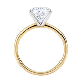 2 Carat Oval Lab Grown IGI G/VS1 Diamond Solitaire Ring in 14K Yellow Gold thumbnail 3