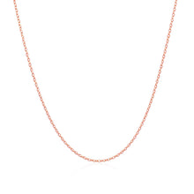 Load image into Gallery viewer, 14k Pink Gold Oval Cable Link Chain (0.97 mm)