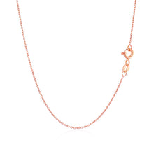 Load image into Gallery viewer, 14k Pink Gold Oval Cable Link Chain (0.97 mm)