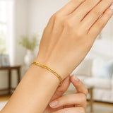 10K Yellow Gold Paperclip Bracelet  (2.50 mm) thumbnail 5