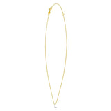 14K Yellow Gold Mini Diamond L Initial Pendant Necklace thumbnail 2