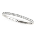 14K white gold ring with round pave diamond stones