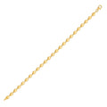 14K yellow gold pebble bead chain with 4.00 mm rounded links