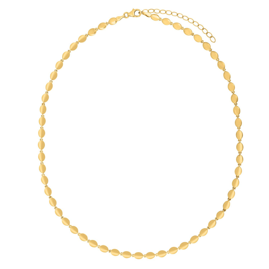 14K Yellow Gold Pebble Bead Chain (4.00 mm)
