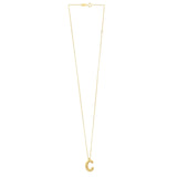 14K Yellow Gold Helium Initial C Pendant thumbnail 2