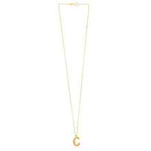14K Yellow Gold Helium Initial C Pendant
