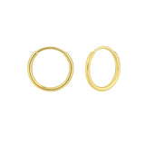 10K Yellow Gold Mini Endless Hoop Earrings thumbnail 1