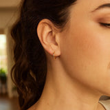10K Yellow Gold Mini Endless Hoop Earrings thumbnail 5