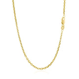 18k Yellow Gold Diamond Cut Cable Link Chain (1.90 mm) thumbnail 3