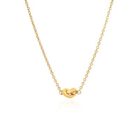 14k Yellow Gold Chain Necklace with Polished Knot