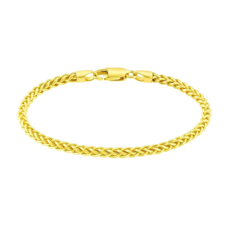 14k Yellow Gold Light Weight Wheat Bracelet  (3.20 mm)