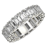 Emerald Cut Lab Grown Diamond Eternity Ring in 14k White Gold (7 cttw FG/VS2) thumbnail 1