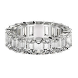 Emerald Cut Lab Grown Diamond Eternity Ring in 14k White Gold (7 cttw FG/VS2) thumbnail 2