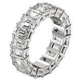 Emerald Cut Lab Grown Diamond Eternity Ring in 14k White Gold (7 cttw FG/VS2) thumbnail 4