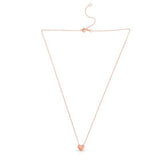 14k Rose Gold High Polish Scribbles Heart Necklace thumbnail 3