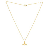 Whale Tail Necklace in 14K Yellow Gold thumbnail 2