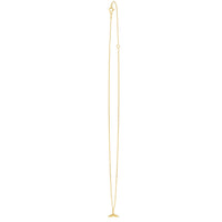 Whale Tail Necklace in 14K Yellow Gold