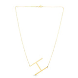 14K Yellow Gold Yours Truly Large Initial H Necklace thumbnail 2