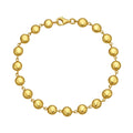 14K yellow gold polished pebble bead bracelet with 6.00 mm rounded beads