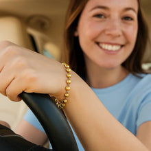 14K Yellow Gold Polished Pebble Bead Bracelet (6.00 mm)