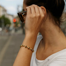 14K Yellow Gold Polished Pebble Bead Bracelet (6.00 mm)