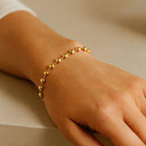 14K Yellow Gold Polished Pebble Bead Bracelet (6.00 mm) thumbnail 5