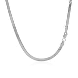 14k White Gold Super Flex Herringbone Chain (2.80 mm) thumbnail 3