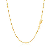 14k Yellow Gold Bead Chain 1.5mm (1.50 mm)