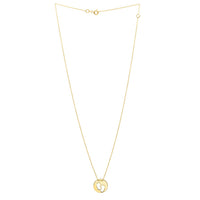 Baby Footprints Necklace in 10K Yellow Gold
