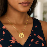 Baby Footprints Necklace in 10K Yellow Gold thumbnail 4