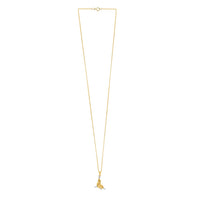 Seal Necklace in 10k Two Tone Gold