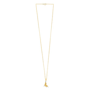 Seal Necklace in 10k Two Tone Gold